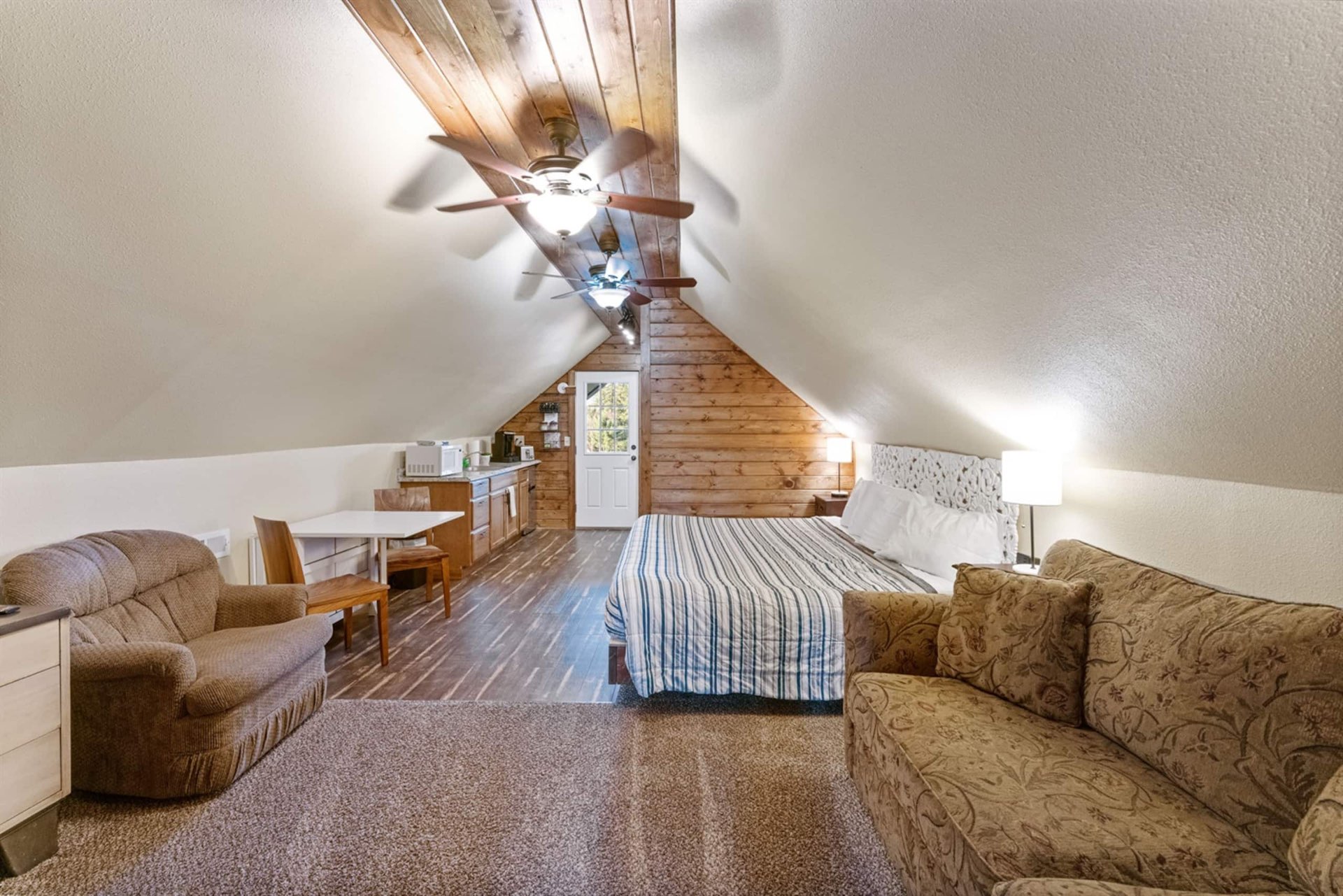Blue Cabin Loft exterior — Spotted Bear Retreat, Martin City, Montana